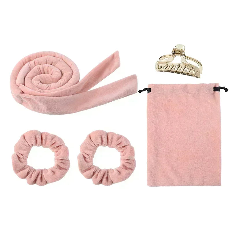 Heatless Curling Rod Headband No Heat Hair Curlers Ribbon Lazy Hair Rollers Silk Curls Sleeping Soft Headband Hair Styling Tools